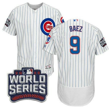 Chicago Cubs Javier Baez #9 White 2016 World Series Bound Flex Base Jersey Chicago Cubs Javier Baez #9 White 2016 World Series Bound Flex Base Jersey