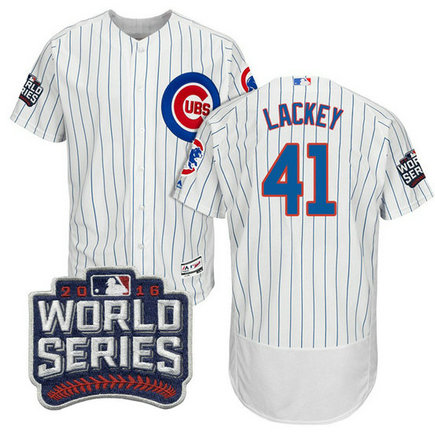Chicago Cubs John Lackey #41 White 2016 World Series Bound Flex Base Jersey Chicago Cubs John Lackey #41 White 2016 World Series Bound Flex Base Jersey