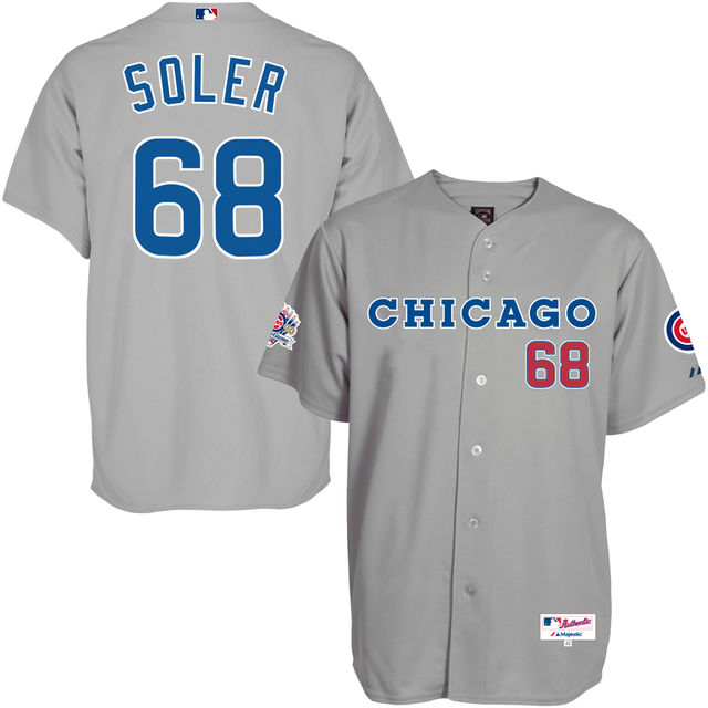 Chicago Cubs Jorge Soler #68 Grey Authentic Turn Back the Clock Jersey