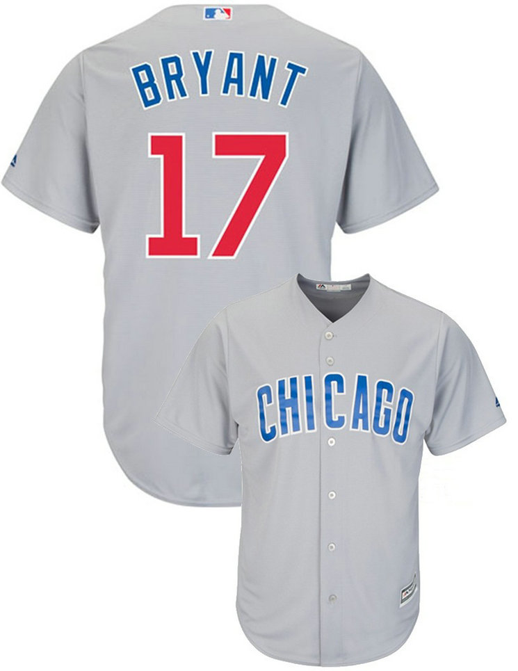 Chicago Cubs Kris Bryant #17 Grey Cool Base Jersey Chicago Cubs Kris Bryant #17 Grey Cool Base Jersey