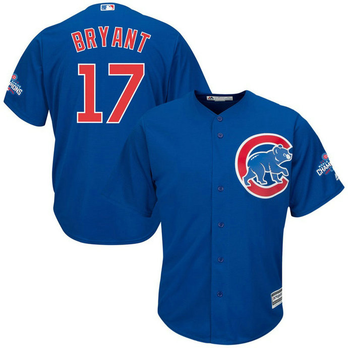Chicago Cubs Kris Bryant #17 Royal 2016 World Series Champions Cool Base Jersey Chicago Cubs Kris Bryant #17 Royal 2016 World Series Champions Cool Base Jersey