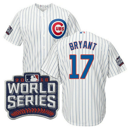 Chicago Cubs Kris Bryant #17 White 2016 World Series Bound Cool Base Jersey Chicago Cubs Kris Bryant #17 White 2016 World Series Bound Cool Base Jersey