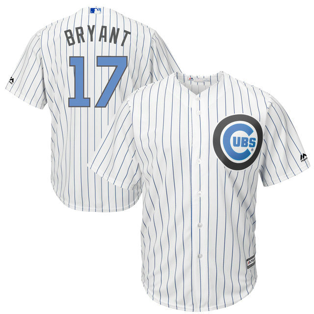 Chicago Cubs #17 Kris Bryant White Fashion 2016 Father's Day Cool Base Jersey