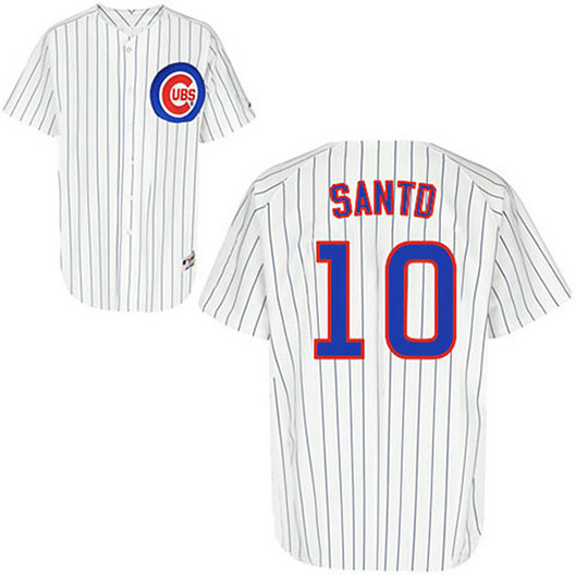 Chicago Cubs #10 Ron Santo White Home Jersey Chicago Cubs #10 Ron Santo White Home Jersey