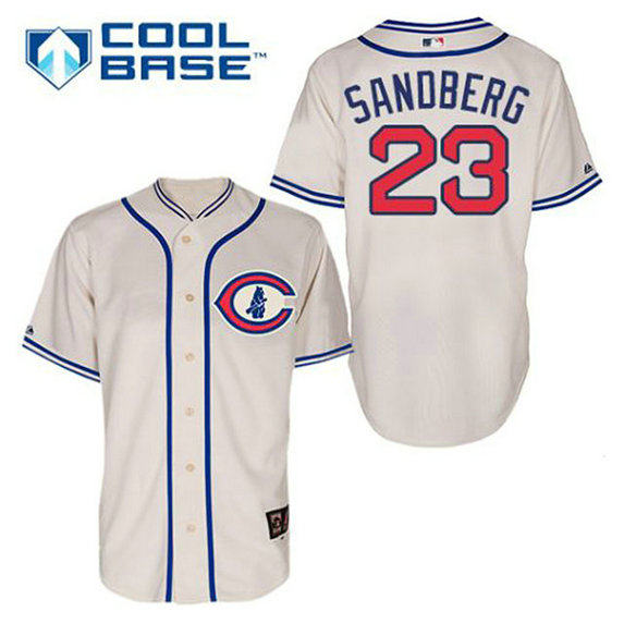 Chicago Cubs #23 Ryne Sandberg Cream 1929 Throwback Jersey Chicago Cubs #23 Ryne Sandberg Cream 1929 Throwback Jersey