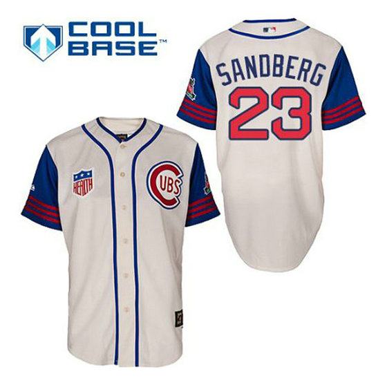 Chicago Cubs #23 Ryne Sandberg Cream 1942 Throwback Jersey Chicago Cubs #23 Ryne Sandberg Cream 1942 Throwback Jersey