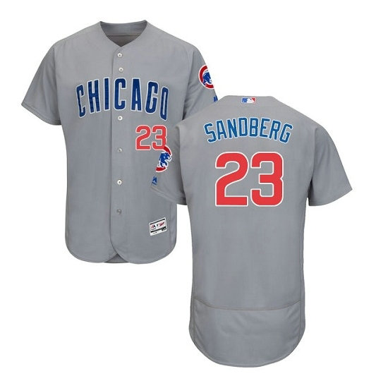Chicago Cubs Ryne Sandberg #23 Grey Authentic Collection Flexbase Jersey Chicago Cubs Ryne Sandberg #23 Grey Authentic Collection Flexbase Jersey