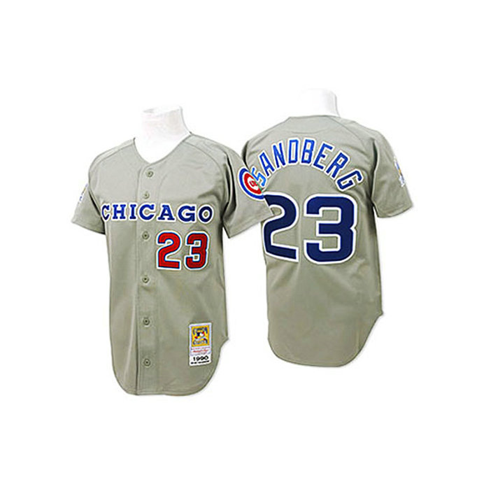 Chicago Cubs #23 Ryne Sandberg Grey Road Throwback Jersey Chicago Cubs #23 Ryne Sandberg Grey Road Throwback Jersey