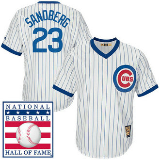 Chicago Cubs Ryne Sandberg #23 White Cooperstown Cool Base Jersey Chicago Cubs Ryne Sandberg #23 White Cooperstown Cool Base Jersey
