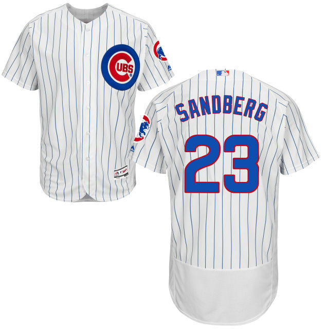 Chicago Cubs Ryne Sandberg #23 White Authentic Collection Flexbase Jersey Chicago Cubs Ryne Sandberg #23 White Authentic Collection Flexbase Jersey