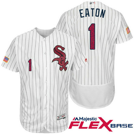 Chicago White Sox #1 Adam Eaton White Stars & Stripes 2016 Independence Day Flex Base Jersey Chicago White Sox #1 Adam Eaton White Stars & Stripes 2016 Independence Day Flex Base Jersey