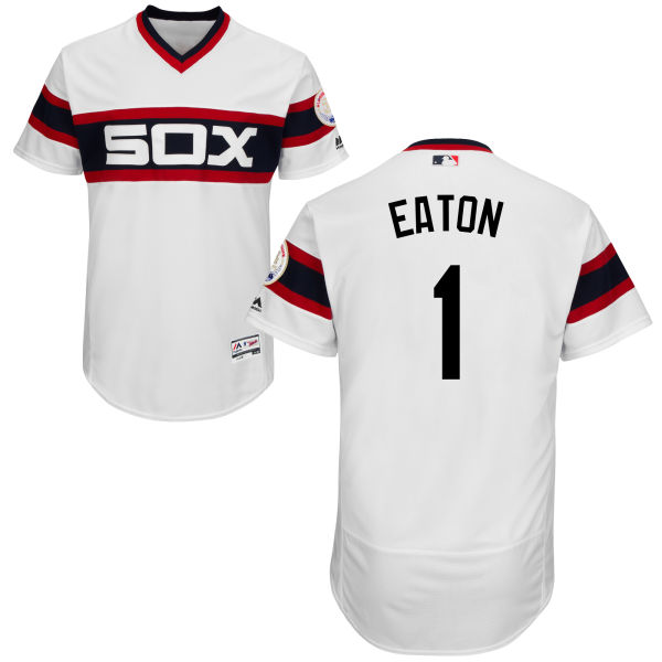 Chicago White Sox Adam Eaton #1 White Alternate Authentic Collection Flexbase Throwback Jersey