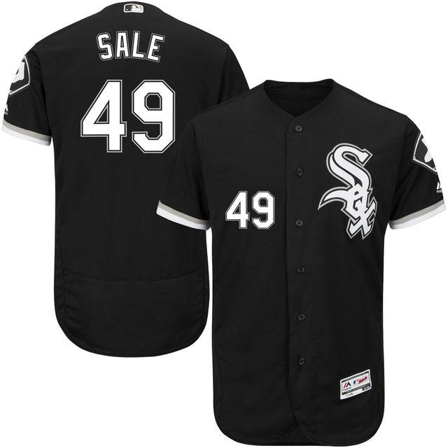 Chicago White Sox Chris Sale #49 Black Flexbase Authentic Collection Player Jersey Chicago White Sox Chris Sale #49 Black Flexbase Authentic Collection Player Jersey