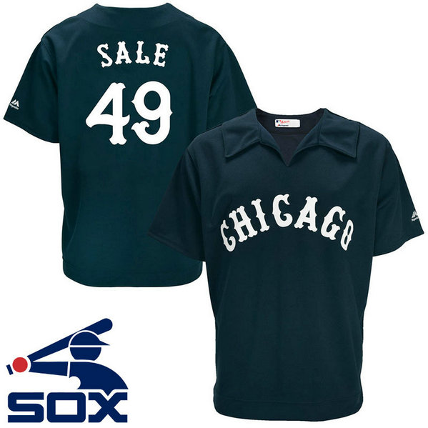 Chicago White Sox Chris Sale #49 Navy Turn Back the Clock Throwback Player Jersey Chicago White Sox Chris Sale #49 Navy Turn Back the Clock Throwback Player Jersey