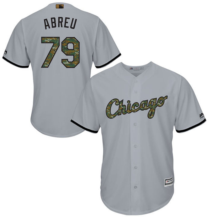 Chicago White Sox Jose Abreu #79 Grey Camo Fashion 2016 Memorial Day Cool Base Jersey Chicago White Sox Jose Abreu #79 Grey Camo Fashion 2016 Memorial Day Cool Base Jersey