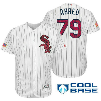 Chicago White Sox #79 Jose Abreu White Stars & Stripes 2016 Independence Day Cool Base Jersey Chicago White Sox #79 Jose Abreu White Stars & Stripes 2016 Independence Day Cool Base Jersey