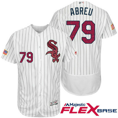 Chicago White Sox #79 Jose Abreu White Stars & Stripes 2016 Independence Day Flex Base Jersey Chicago White Sox #79 Jose Abreu White Stars & Stripes 2016 Independence Day Flex Base Jersey