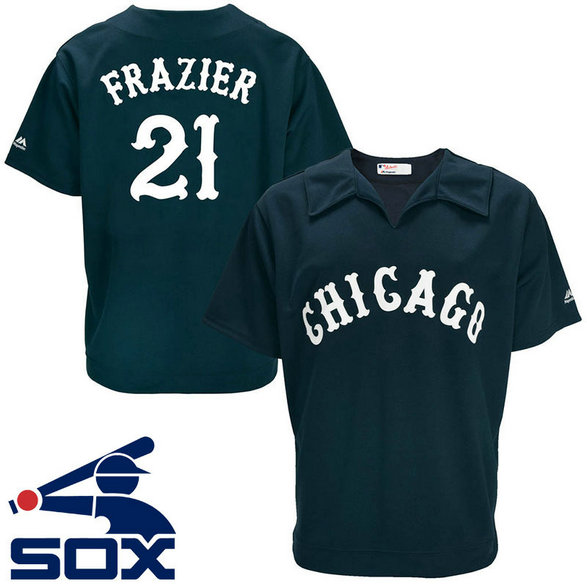 Chicago White Sox Todd Frazier #21 Navy Turn Back the Clock Throwback Player Jersey Chicago White Sox Todd Frazier #21 Navy Turn Back the Clock Throwback Player Jersey