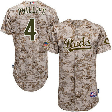 Cincinnati Reds Brandon Phillips #4 Camo 6300 Player Authentic Jersey Cincinnati Reds Brandon Phillips #4 Camo 6300 Player Authentic Jersey