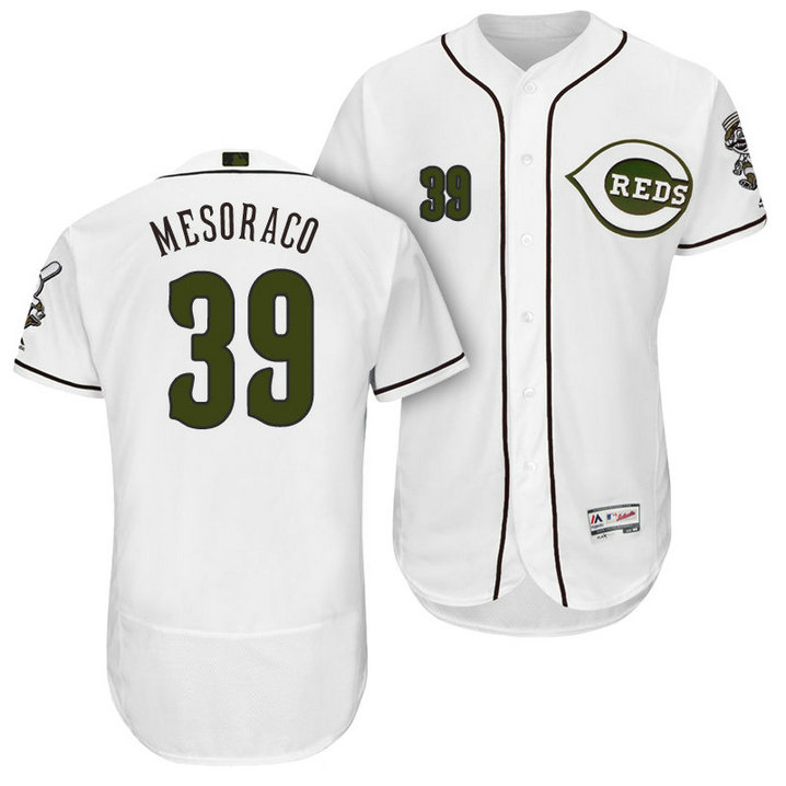Cincinnati Reds Devin Mesoraco #39 White Authentic Collection 2018 Alternate Flex Base Player Jersey Cincinnati Reds Devin Mesoraco #39 White Authentic Collection 2018 Alternate Flex Base Player Jersey