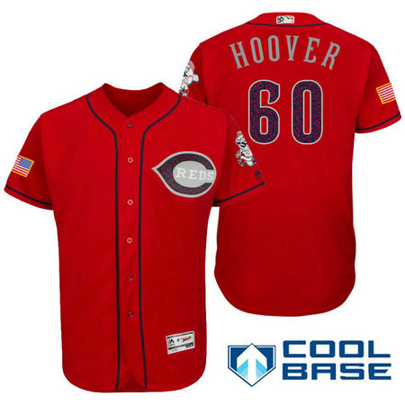 Cincinnati Reds #60 J.J. Hoover Red Stars & Stripes 2016 Independence Day Cool Base Jersey Cincinnati Reds #60 J.J. Hoover Red Stars & Stripes 2016 Independence Day Cool Base Jersey