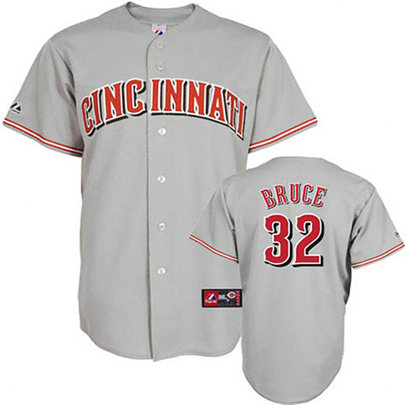 Cincinnati Reds #32 Jay Bruce Cool Base Grey Jersey Cincinnati Reds #32 Jay Bruce Cool Base Grey Jersey