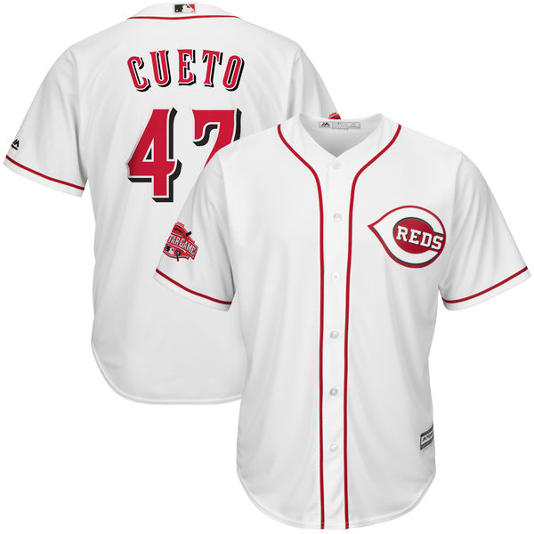 Cincinnati Reds #47 Johnny Cueto White Cool Base Jersey Cincinnati Reds #47 Johnny Cueto White Cool Base Jersey
