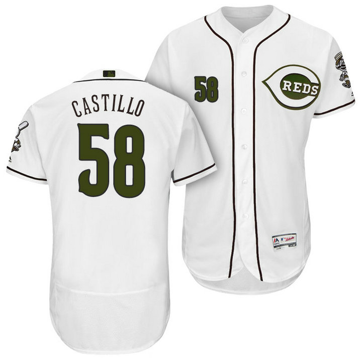 Cincinnati Reds Luis Castillo #58 White Authentic Collection 2018 Alternate Flex Base Player Jersey