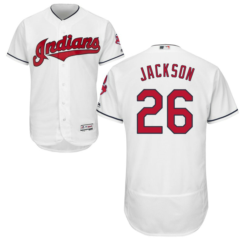Cleveland Indians Austin Jackson #26 White Home Flex Base Jersey Cleveland Indians Austin Jackson #26 White Home Flex Base Jersey