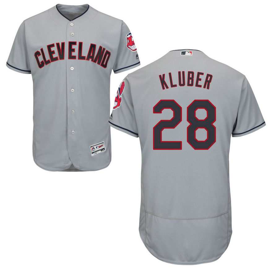 Cleveland Indians Corey Kluber #28 Road Grey Authentic Collection Flex Base Jersey Cleveland Indians Corey Kluber #28 Road Grey Authentic Collection Flex Base Jersey