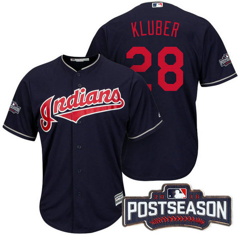 Cleveland Indians Corey Kluber #28 AL Central Division Champions Navy 2016 Postseason Patch Cool Base Jersey Cleveland Indians Corey Kluber #28 AL Central Division Champions Navy 2016 Postseason Patch Cool Base Jersey