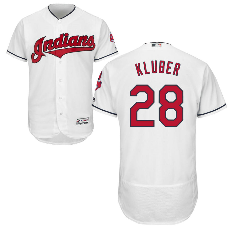 Cleveland Indians Corey Kluber #28 Home White Authentic Collection Flex Base Jersey Cleveland Indians Corey Kluber #28 Home White Authentic Collection Flex Base Jersey