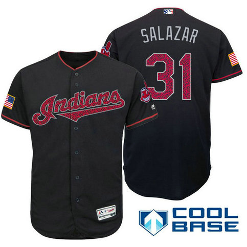 Cleveland Indians #31 Danny Salazar Navy Stars & Stripes 2016 Independence Day Cool Base Jersey Cleveland Indians #31 Danny Salazar Navy Stars & Stripes 2016 Independence Day Cool Base Jersey
