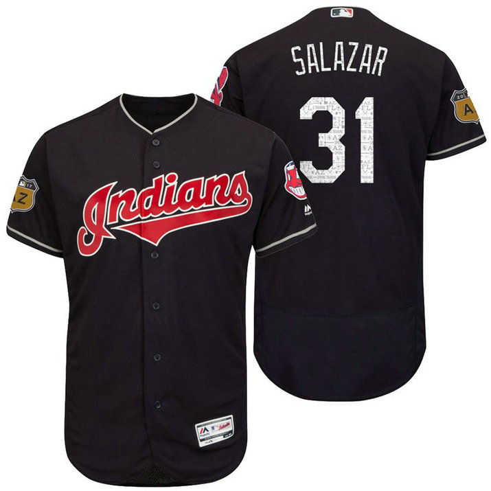 Cleveland Indians Danny Salazar #31 Navy 2017 Spring Training Cactus League Patch Authentic Collection Flex Base Jersey Cleveland Indians Danny Salazar #31 Navy 2017 Spring Training Cactus League Patch Authentic Collection Flex Base Jersey