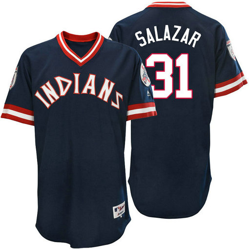 Cleveland Indians Danny Salazar #31 Navy Authentic Turn Back the Clock Jersey Cleveland Indians Danny Salazar #31 Navy Authentic Turn Back the Clock Jersey