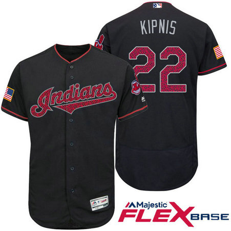 Cleveland Indians #22 Jason Kipnis Navy Stars & Stripes 2016 Independence Day Flex Base Jersey Cleveland Indians #22 Jason Kipnis Navy Stars & Stripes 2016 Independence Day Flex Base Jersey