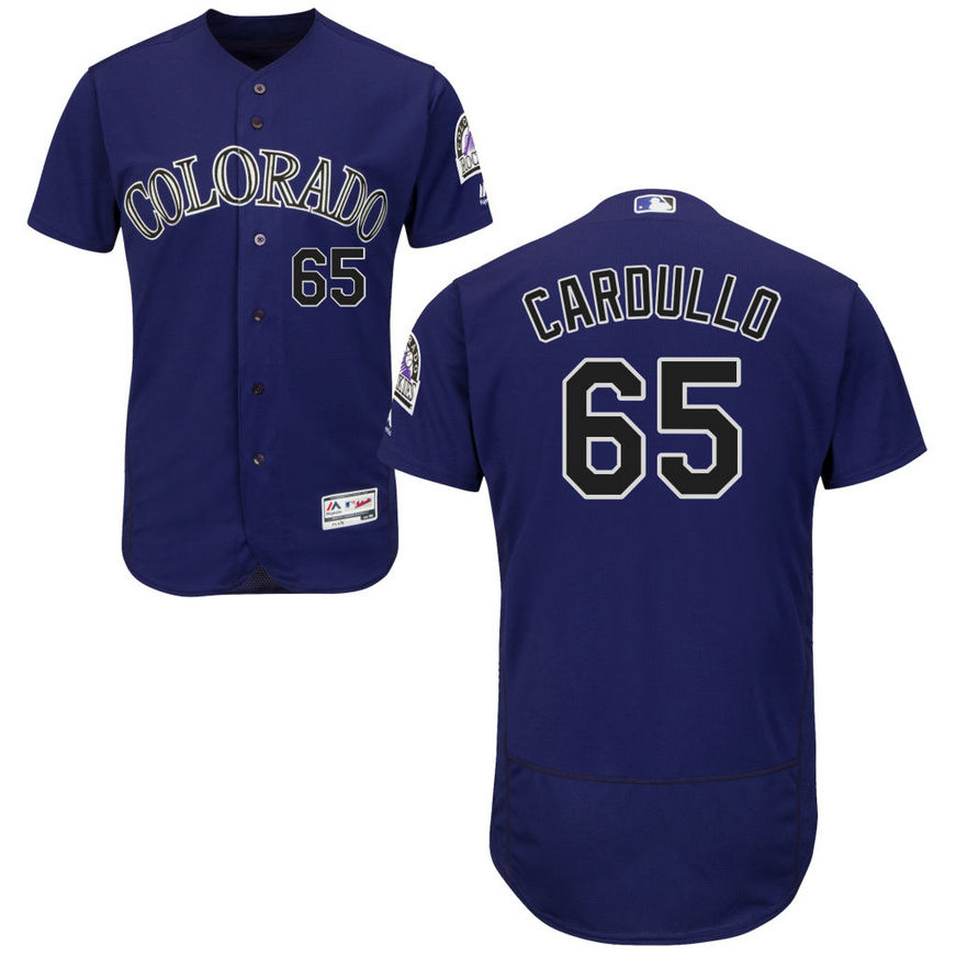 Colorado Rockies #65 Stephen Cardullo Alternate Purple Authentic Collection Flex Base Jersey Colorado Rockies #65 Stephen Cardullo Alternate Purple Authentic Collection Flex Base Jersey