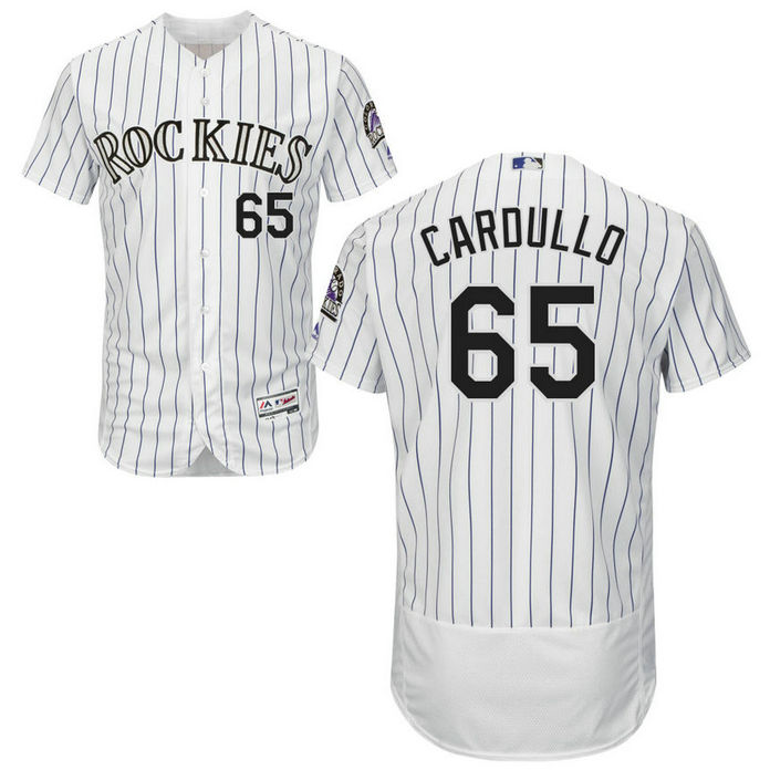 Colorado Rockies #65 Stephen Cardullo Home White Authentic Collection Flex Base Jersey Colorado Rockies #65 Stephen Cardullo Home White Authentic Collection Flex Base Jersey