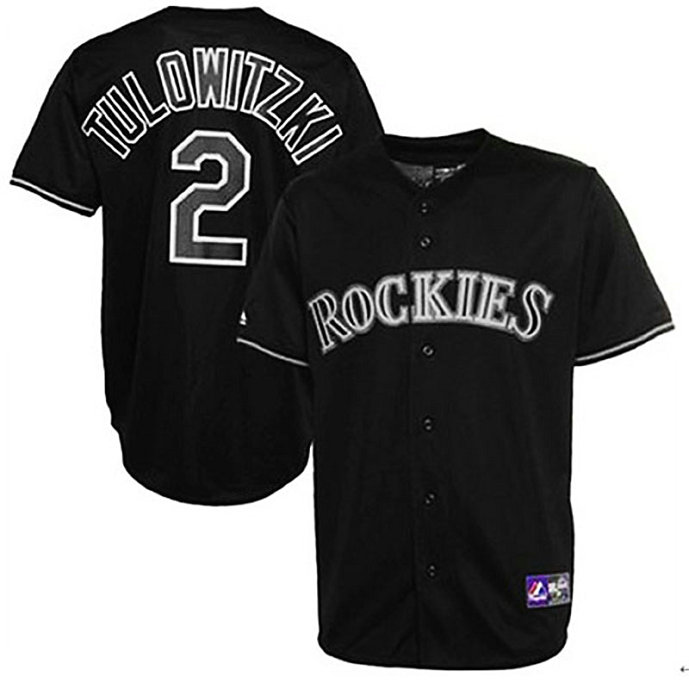 Colorado Rockies #2 Troy Tulowitzki Black Fashion Jersey Colorado Rockies #2 Troy Tulowitzki Black Fashion Jersey