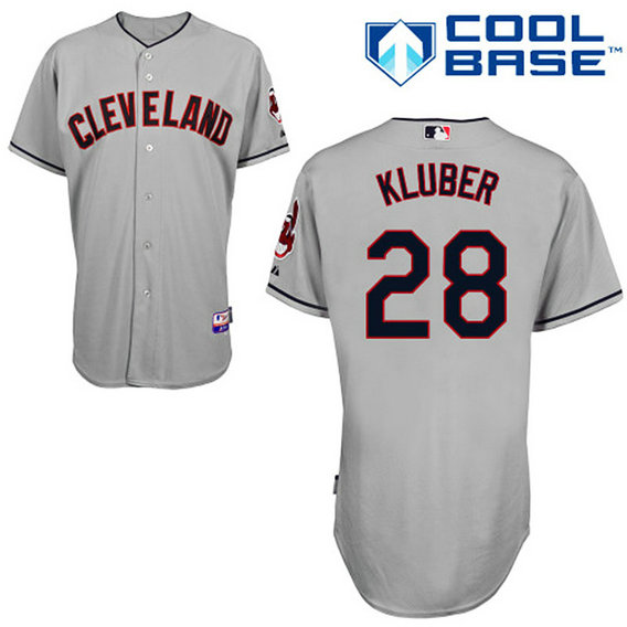 Cleveland Indian #28 Yan Gomes Grey Jersey