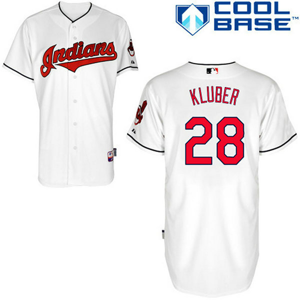 Cleveland Indian #28 Yan Gomes White Jersey