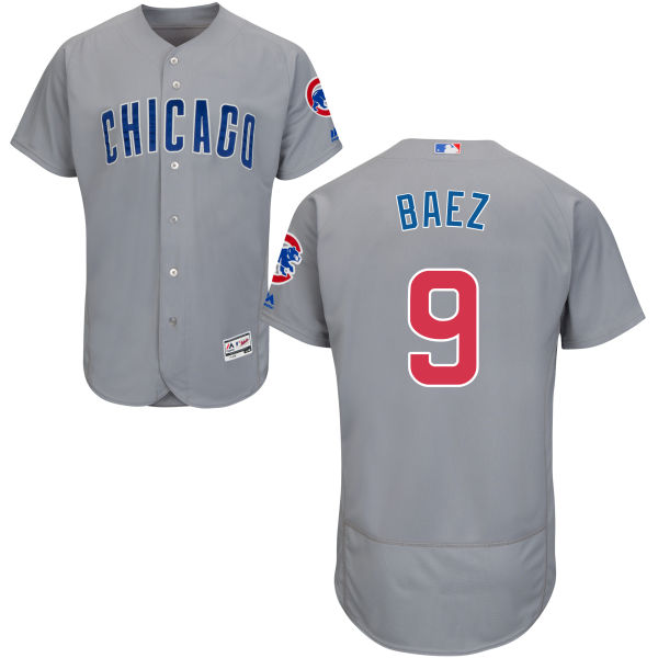 Javier Baez #9 Chicago Cubs Grey Authentic Collection Flexbase Jersey Javier Baez #9 Chicago Cubs Grey Authentic Collection Flexbase Jersey