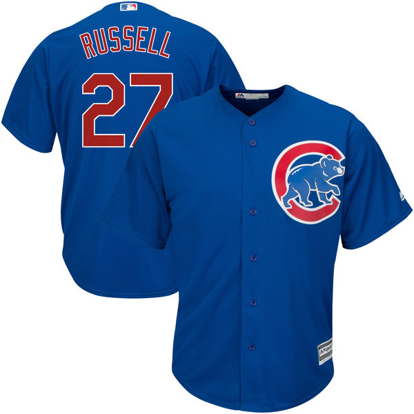 Chicago Cubs #27 Addison Russell Royal Cool Base Authentic Player Jersey Chicago Cubs #27 Addison Russell Royal Cool Base Authentic Player Jersey