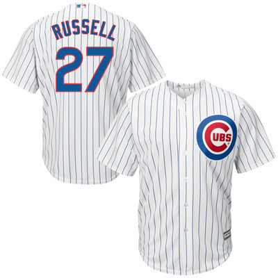 Chicago Cubs #27 Addison Russell White Cool Base Authentic Player Jersey Chicago Cubs #27 Addison Russell White Cool Base Authentic Player Jersey