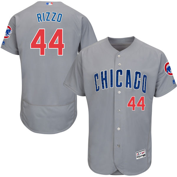 Chicago Cubs #44 Anthony Rizzo Grey Flexbase Authentic Collection Jersey