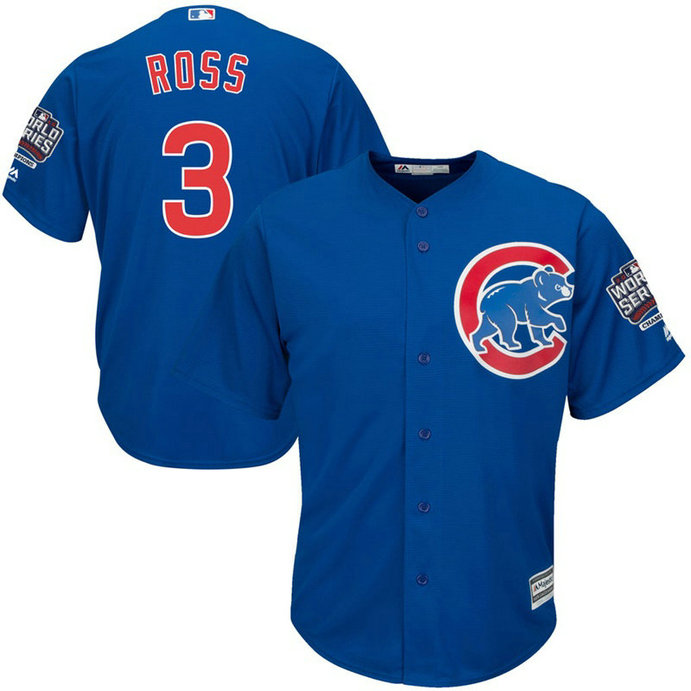 Chicago Cubs David Ross #3 Royal Alternate 2016 World Series Champions Patch Cool Base Jersey Chicago Cubs David Ross #3 Royal Alternate 2016 World Series Champions Patch Cool Base Jersey