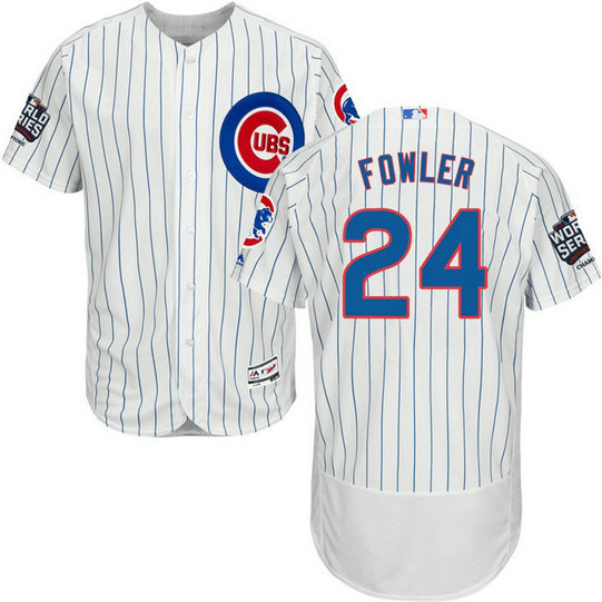 Chicago Cubs Dexter Fowler #24 White Home 2016 World Series Champions Patch Flex Base Player Jersey Chicago Cubs Dexter Fowler #24 White Home 2016 World Series Champions Patch Flex Base Player Jersey