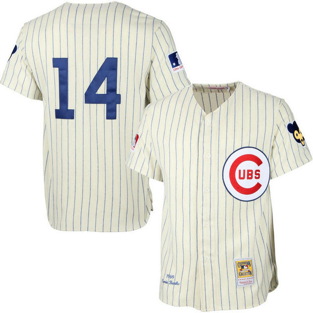 Chicago Cubs #14 Ernie Banks Cream 1969 Throwback Turn Back the Clock Authentic Player Jersey Chicago Cubs #14 Ernie Banks Cream 1969 Throwback Turn Back the Clock Authentic Player Jersey