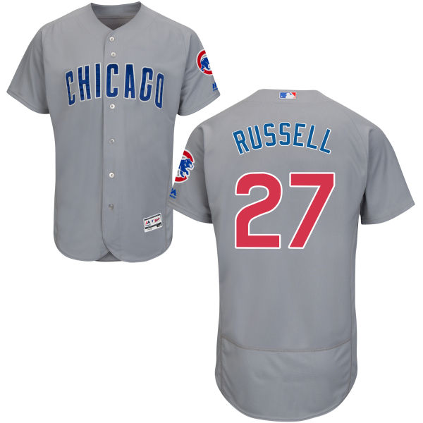 Addison Russell #27 Chicago Cubs Grey Authentic Collection Flexbase Jersey Addison Russell #27 Chicago Cubs Grey Authentic Collection Flexbase Jersey