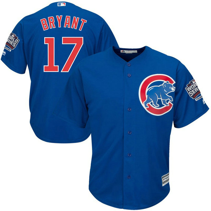Chicago Cubs Kris Bryant #17 Royal Alternate 2016 World Series Champions Patch Cool Base Jersey Chicago Cubs Kris Bryant #17 Royal Alternate 2016 World Series Champions Patch Cool Base Jersey